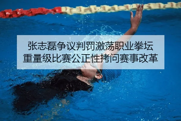 张志磊争议判罚激荡职业拳坛 重量级比赛公正性拷问赛事改革